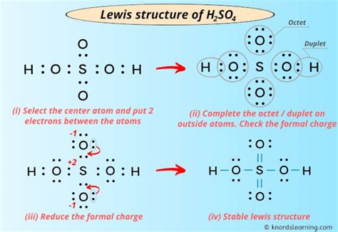 Lewis Structure of H2SO4 (With 6 Simple Steps to Draw!) .